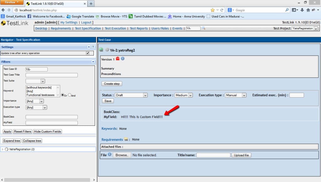 Testlink Example TestLink Tutorial 4 - Test Metrics, Keyword Management, Custom Fields ...