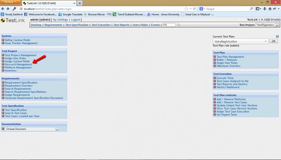 TestLink Tutorial 4 - Test Metrics, Keyword Management, Custom Fields ...