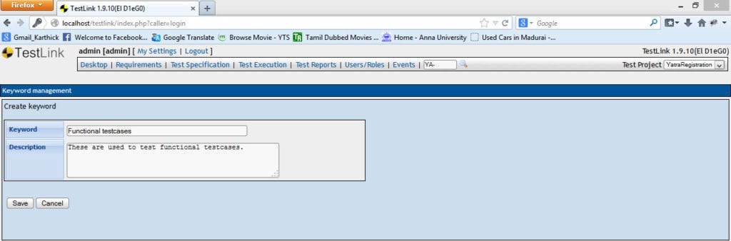 TestLink Tutorial 4 - Test Metrics, Keyword Management, Custom Fields ...