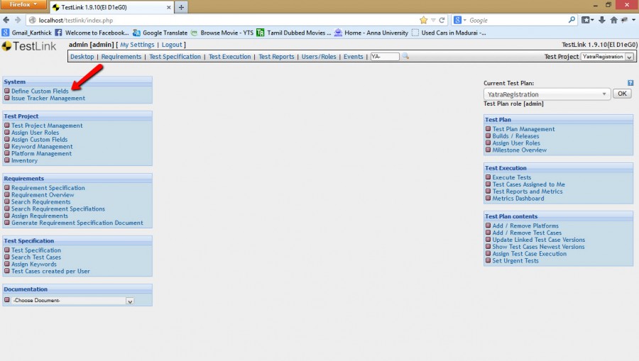 TestLink Tutorial 4 - Test Metrics, Keyword Management, Custom Fields ...