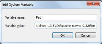 Edit the path variable