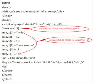 VBScript Arrays: Using DIM, REDIM Statements and Ubound Array Functions