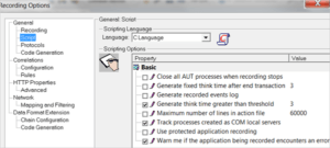VUGen Recording Options in LoadRunner