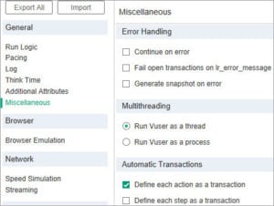 VUGen Runtime Settings – Load Testing with LoadRunner Tutorial #5