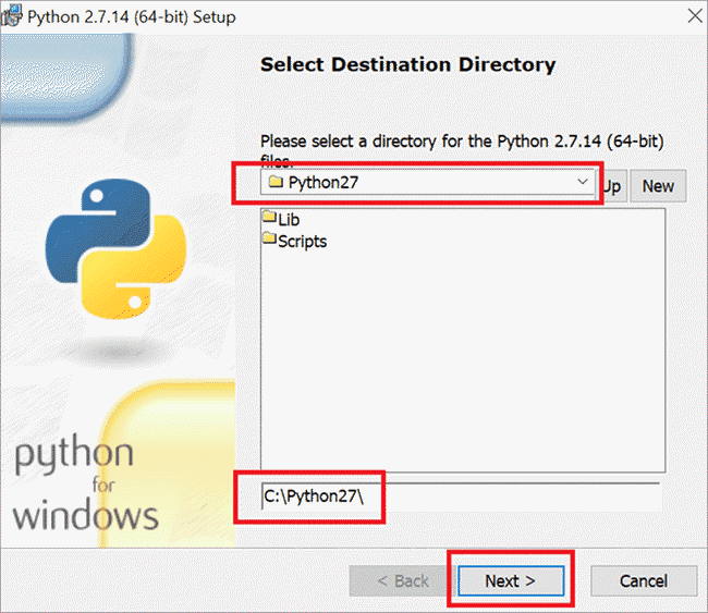 Select Destination Directory