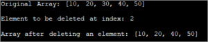 Remove/Delete An Element From An Array In Java
