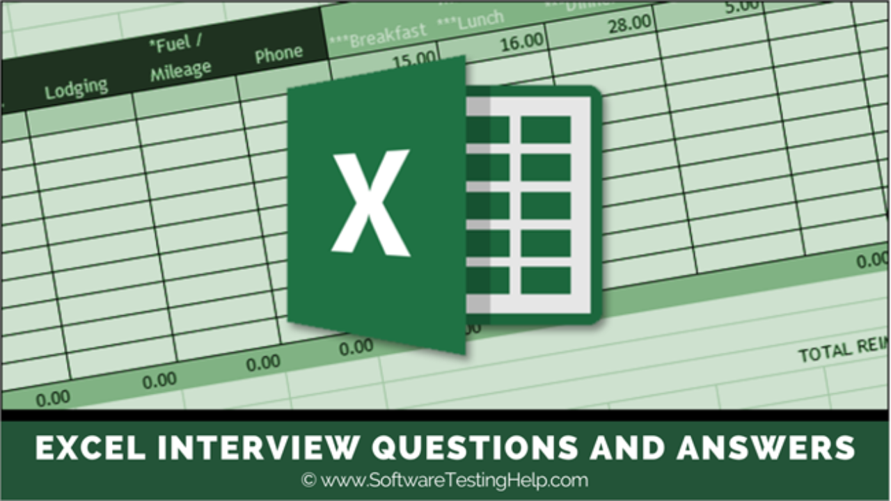 excel test interview questions