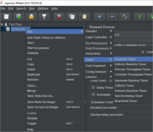 JMeter Timers - Constant, BeanShell And Guassian Random Timer