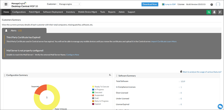 ManageEngine Desktop Central MSP