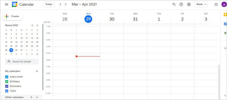 Google Calendar Dashboard