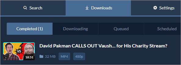 Download notification