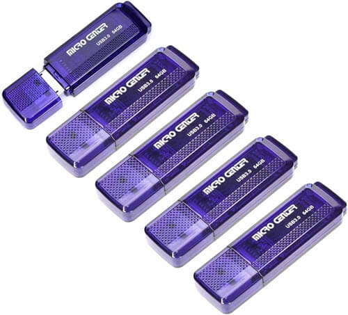 Micro Center SuperSpeed 5 Pack 64GB USB 3.0 Flash Drive