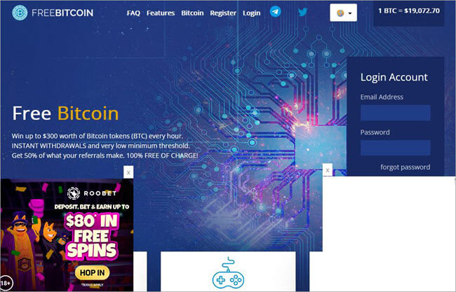 FreeBitcoin - Crypto Faucets