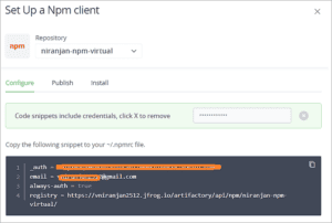 NPM Package Type and Jenkins Integration in JFrog Artifactory
