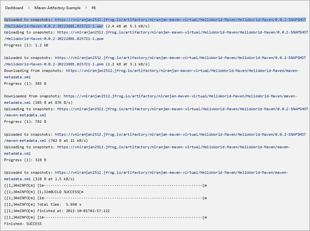 Click on Save and trigger the build