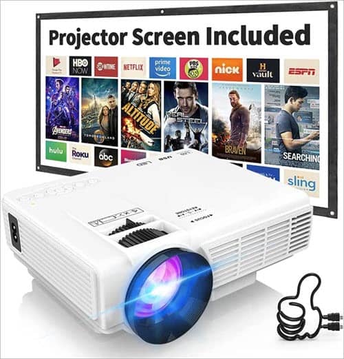 Latest Upgrade 7500Lumens Mini Projector for Outdoor Movies - Cheap Projectors