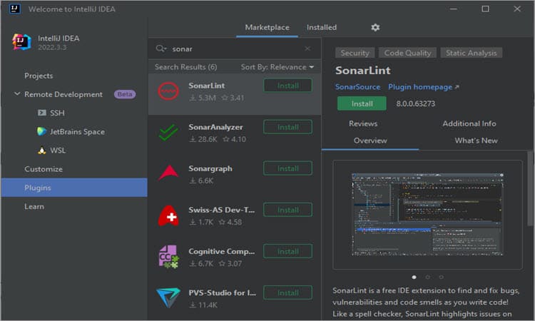 Using SonarLint for Java with IntelliJ, VS Code, and Eclipse IDE