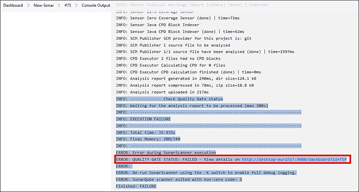 Save and trigger the build