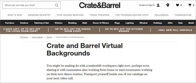 Create and barrel - Zoom Background Images