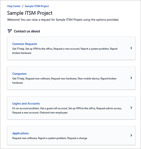 Sample ITSM Project