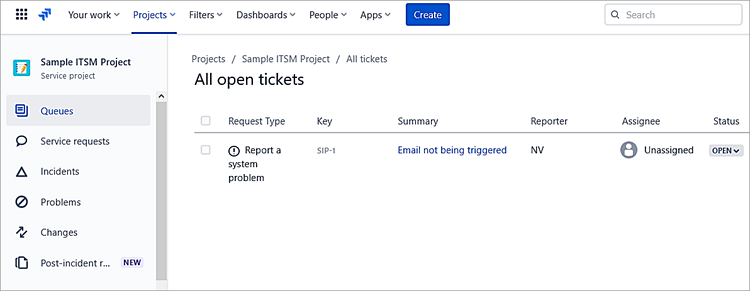 issue in the main project