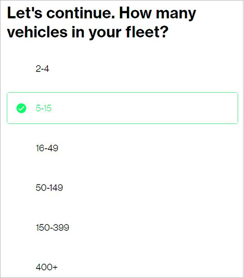 vehicles in fleet