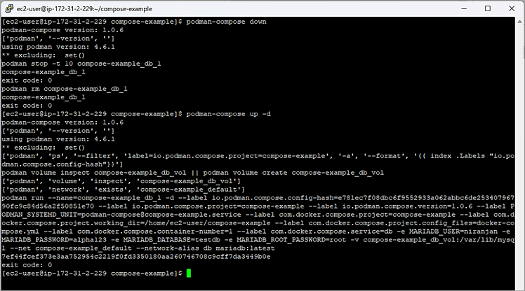Shutdown the service