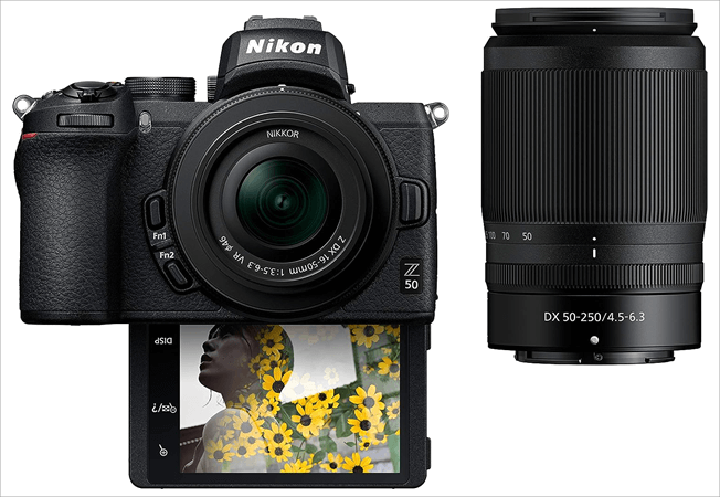 Nikon Z 50 with two lenses