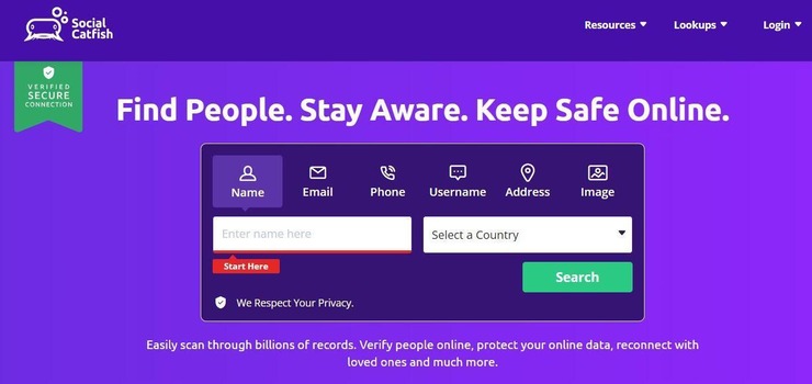Social Catfish Track Someone's Location with Phone Number