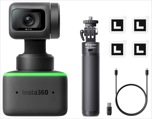 Insta360 Link-PTZ 4K Webcam with half Sensor