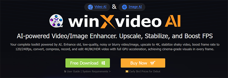 winxvideo ai image Video Quality Enhancer