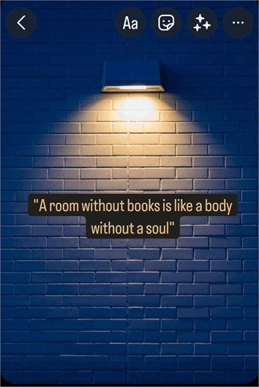 screen of the story.