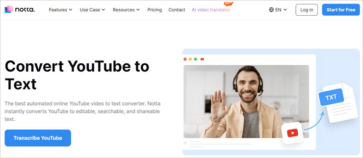 Notta youtube YouTube Subtitle Downloader