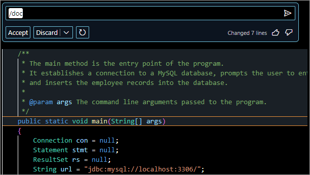 Accept the suggestion.