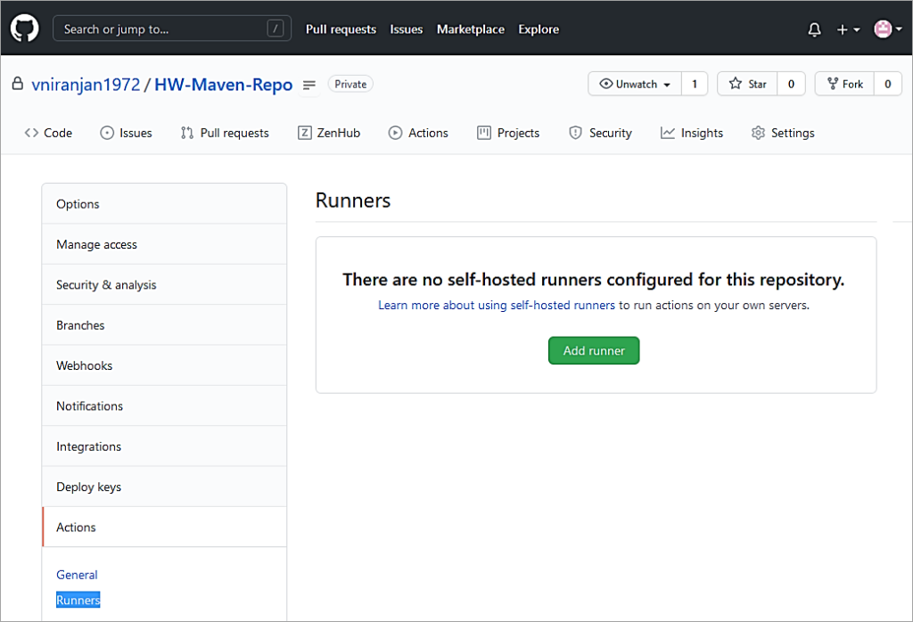 Adding a self-hosted runner to a repository4