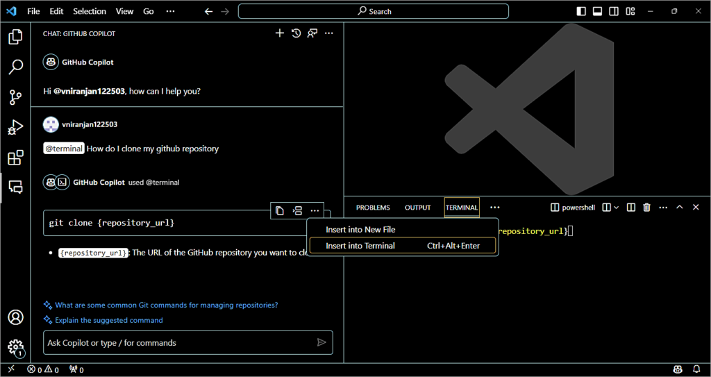Running terminal commands