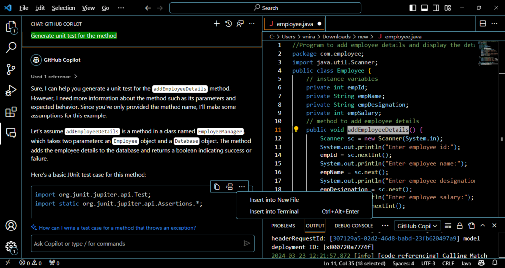 Generate Unit test for the method