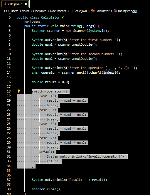 changes to existing code