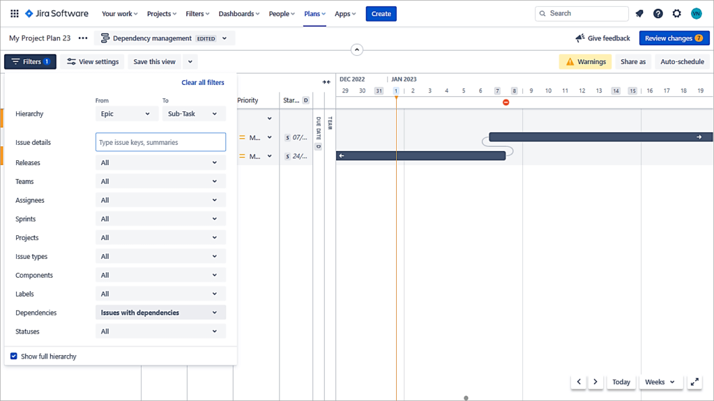 issues with Dependencies