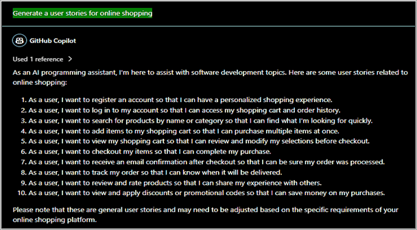 GitHub Copilot for Agile User Stories