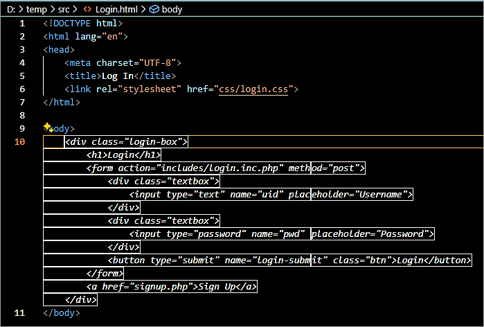enter username and password.