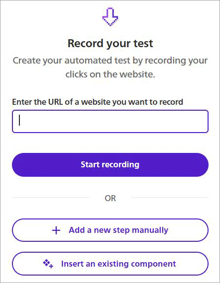 start recording your test