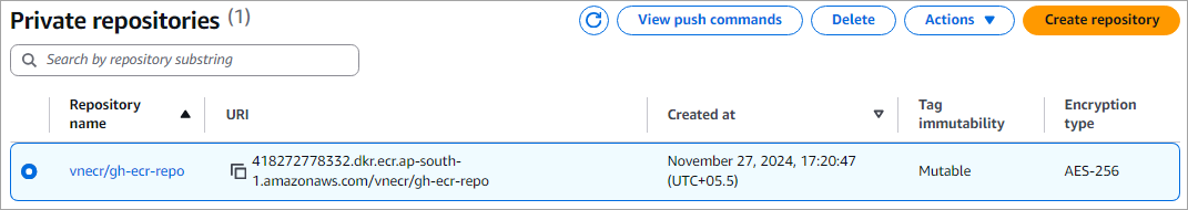 ECR private repository