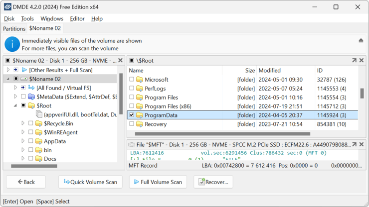 DMDE data recovery software