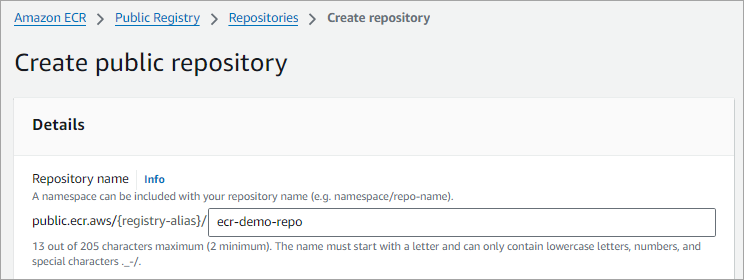 Create public repository
