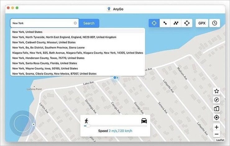 search for the location