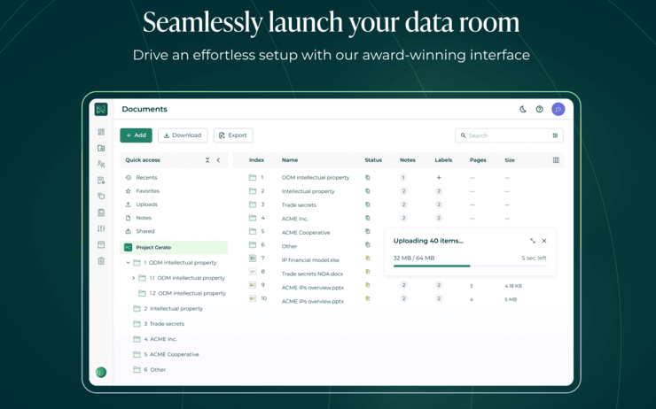 iDeals Documents Management iDeals Virtual Data Room