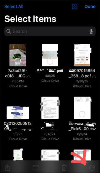 3 dots lower right corner