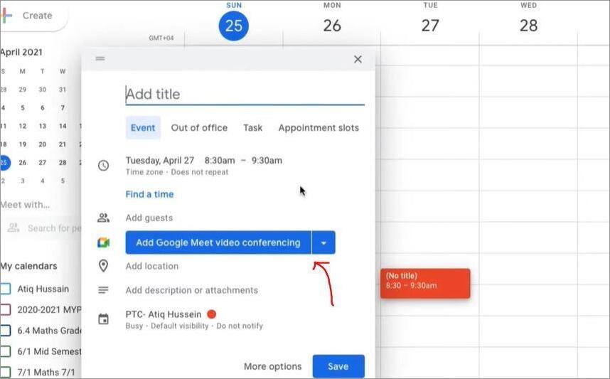 Add Google Meet video conferencing