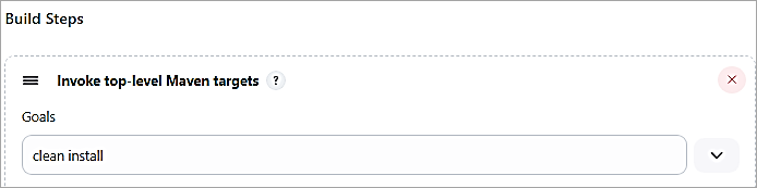 Add a Maven Build step to build the WAR file